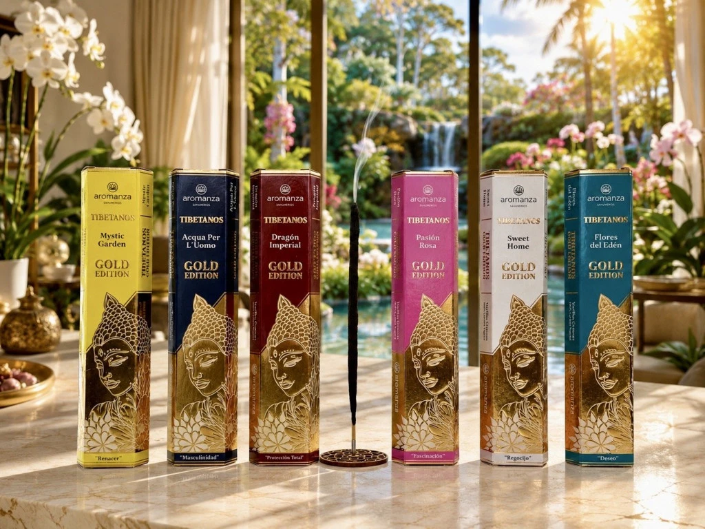 Sahumerio Tibetano "Gold Edition" x 5 varillas