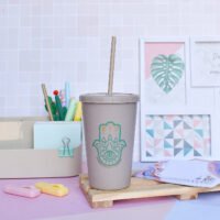 4c125c9292f4ab711ce6cdc7cf8f1648 Vaso Plastico c/ sorbete HAMSA