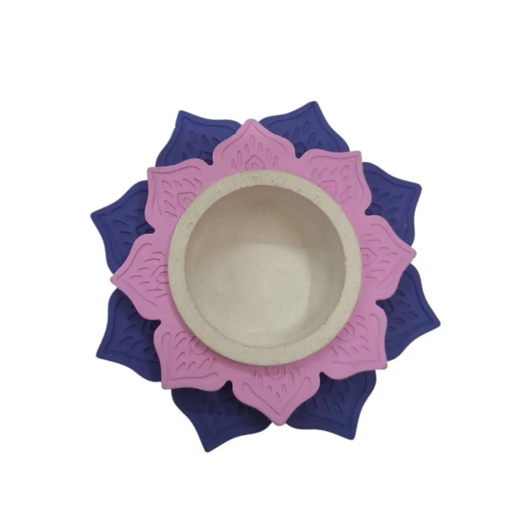 Porta Vela "Flor de Loto"