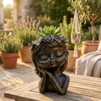 Muñeca Porta Vela/Maceta Muñeca