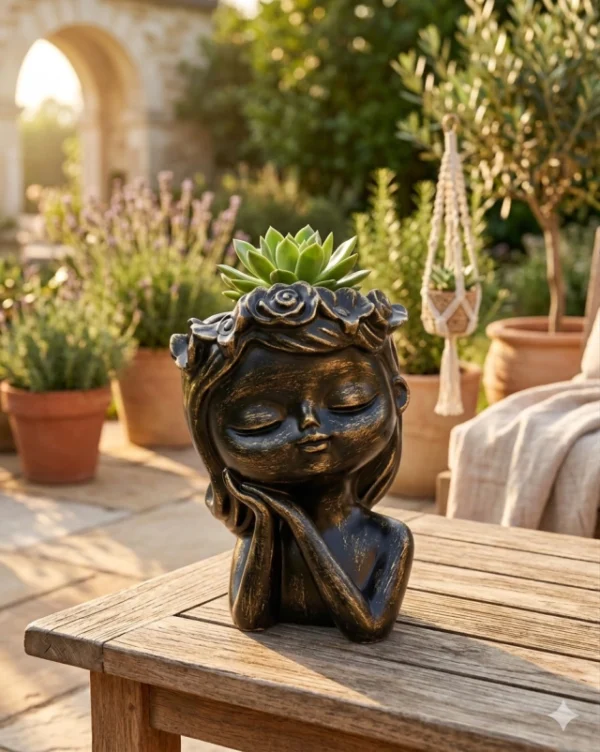 Porta Vela/Maceta Muñeca